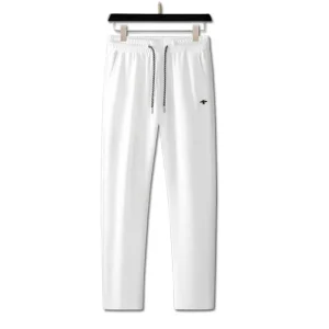 【 Modal 】 Bee Embroidery Summer Trend Air Layer Space Cotton Men's Straight Sport Casual Pants and sweatpants - AliExpress Pants