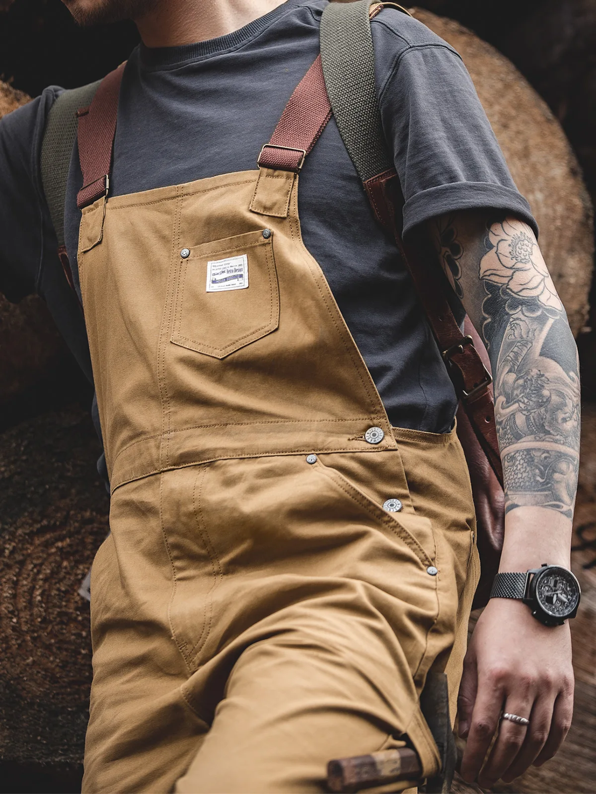 Maden Vintage American Workwear Khaki Retro Hiking Pants Men's Spring Straight Leg Overalls with kets Casual Trousers - AliExpress Pants