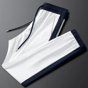 Stylish and cool casual sport pants for men, slim-fit men, side-striped quick-drying tight-fitting summer thin sweatpants - AliExpress Pants
