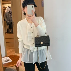 Love Devil Fi Design Knitted Long Sve Fake Two-Piece Knitwear Women's Spring 2026 Ele Top round Ne Button Closure - AliExpress Sweaters&Jumpers
