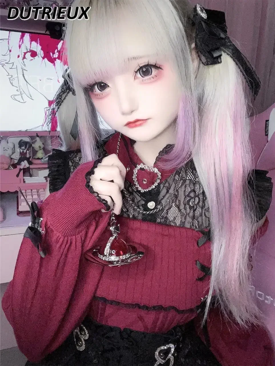 Spring Autumn New Sweet Girls Versatile Long Sleeve Off-Shoulder Bottom Shirt Japanese Mine Mass Production Thin Knitted Sweater - AliExpress Sweaters&Jumpers