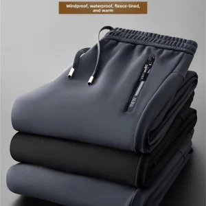 High-End Men's Fce-Lined Thiened Soft ell Casual Pants Winter Wear Windproof Warm Busin Casual Sle Straight Leg T... - AliExpress Pants