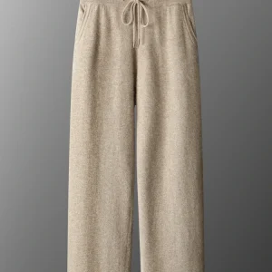 Men Luxury 100% Cashmere Knit Wide Leg Pants Warm Casual Business Trousers Solid Color Autumn Winter Skin-friendly Bottom Wear - AliExpress Pants