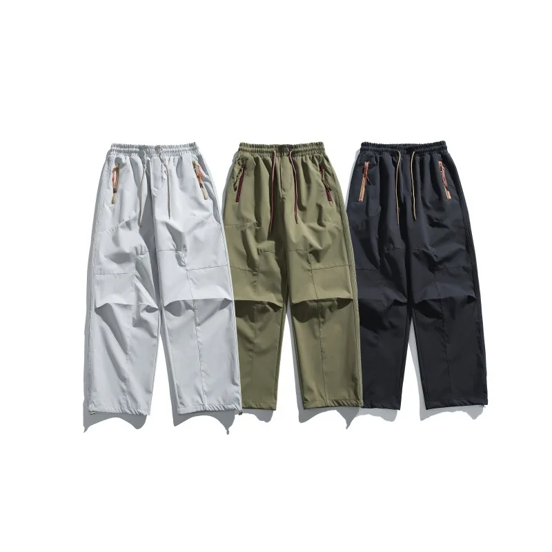 Outdoor Parachute Men's Pants, Loose Straight Man Trousers, Hiking & Sports Men Pants With Multi-Pocket Design - AliExpress Pants