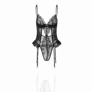 Sexy Lace Che with Chest Pad Gathered V-ne-piece Slip Dr Women's High Waist ort Pants Spwear Original Design - AliExpress Jumpsuits&Rompers