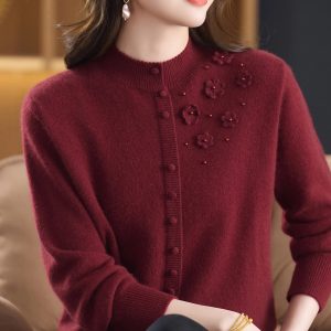 Faionable Thiened Camere Sweater f High Collar Overhead Women's Mid-aged Mommy Clothes Autumn Winter Warm Top - AliExpress Sweaters&Jumpers