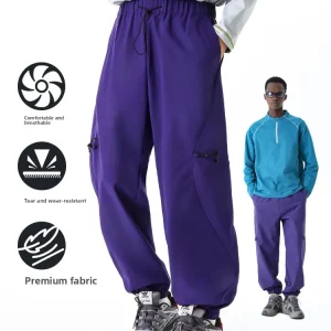 MMOPTOP Men's Casual Loose Outdoor Work Pants Multi-ket Autumn Wear Polyester Fiber Trousers for Hiking And Leisure - AliExpress Pants