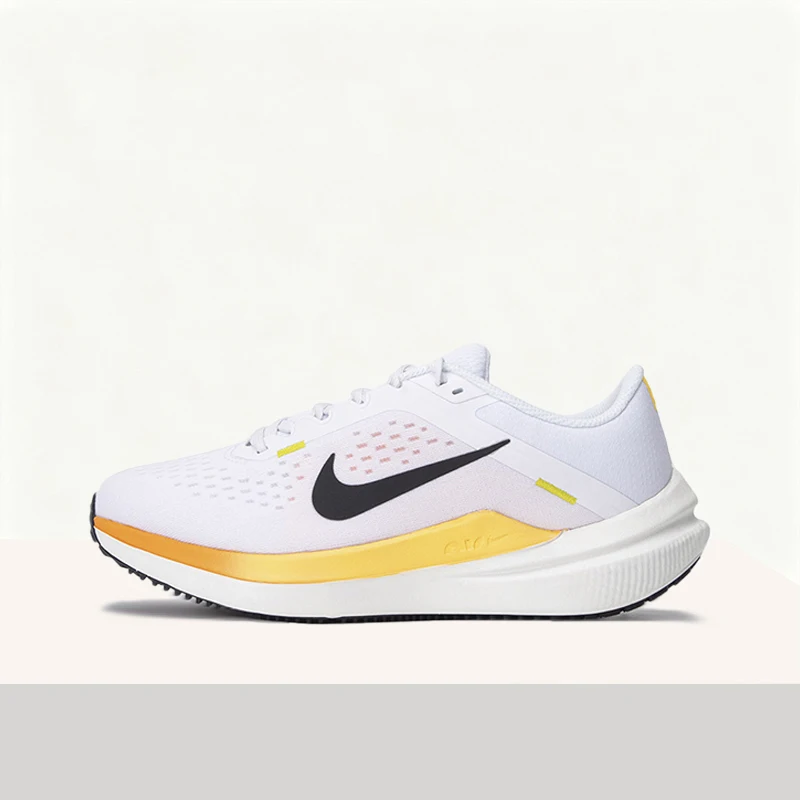 Nike Air Winflo 10 Cushioned Fashionable Breathable Low-Top Casual Running Shoes for Women in White,Black, and Yellow DV4023-101 - AliExpress Sneakers