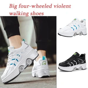 Automatic Four-Wheel Inline Skates Walking Shoes Adjustable Size for Boys And Girls Children's Flight Shoes Sports Shoes - AliExpress Sneakers