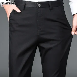 Bla Casual Pants for Men Slim Fit Suit Sle Spring Trendy Long Trousers Brand Youthful Vitali Sle Anti-Wrinkle - AliExpress Pants
