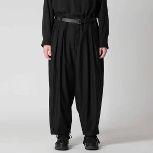 YOJI OOAK Japanese original loose casual design pleated black pants straight leg casual pants men - AliExpress Pants