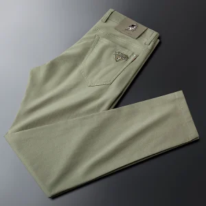 een Slim Fit Modal No Ironing Summer Thin Casual Pants for Men Faionable Straight Leg Antibacterial Lightweight Trousers - AliExpress Pants