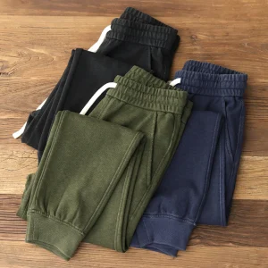 Autumn And Winter Pure Cotton Mesh Knitted Sweatpants For Men With Velvet Elastic Waist And Casual Leggings - AliExpress Pants