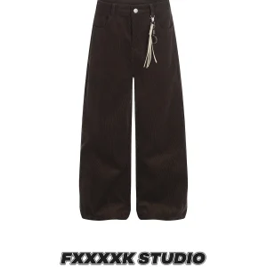 FXK Original Retro American Simple Match Loose Straight Casual Pants Long Trousers ex Hip Hop Sle Cotton Straight Tube ... - AliExpress Pants