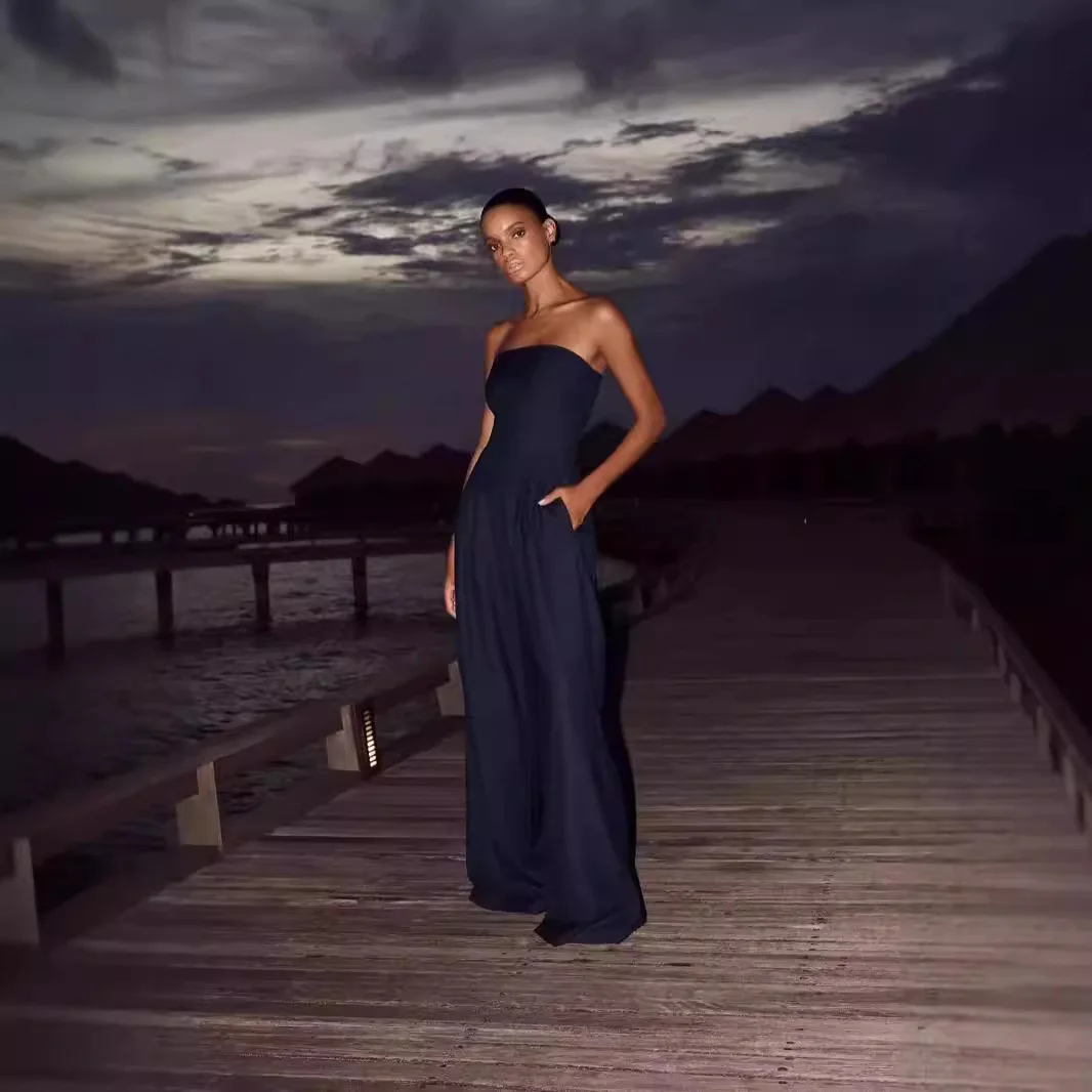 Women's Clothing Casual Backless Slim Fit Temperament Jumpsuit 2025 European and American Cross-border Foreign Trade - AliExpress Jumpsuits&Rompers