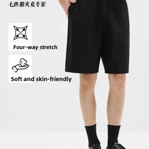 Septwolves Men's Nylon orts Qui Dry Cool Busin Sport Five-Quarter Length Summer Casual Pants Loose Fit Straight Leg - AliExpress Pants