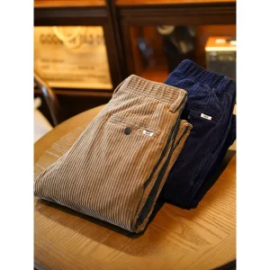 New 2025 Men's Corduroy Straight Leg Loose Fit Thick Winter Long Casual Pants Warm Comfortable Autumn Winter Seasonal Wear - AliExpress Pants