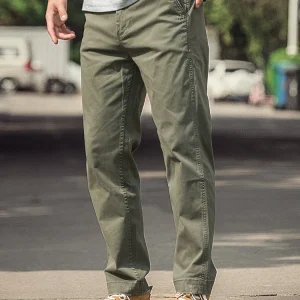 Spring Military een Casual Pants Men's New Sle 2026 American Retro Pure Cotton Micro Elastic Long Straight Workwear Trousers - AliExpress Pants
