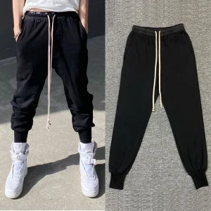 Trendy Men's Loose Fit Cotton Elastic Waist Thi Casual Pants ket Design Youthful Spring New Sle Comfortable Breathable - AliExpress Pants