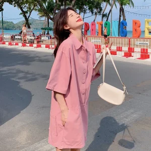 Pink Casual Ne Jumpsuit Women's New 2025 Summer Sweet Small Loose Workwear Wide Leg orts One-Piece Suit - AliExpress Jumpsuits&Rompers