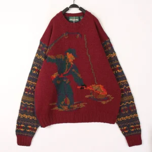 Vintage Boho Loose Fit Woolen Sweater Totem Print Retro Forest Style Long Sleeve round Neck Thickened Winter Women's Knitwear - AliExpress Sweaters&Jumpers