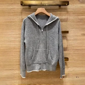 mat Color Blo Hooded Knitted Cardigan Sweatirt Jaet French Sle Long Sve Regular Fit Zipper Closure - AliExpress Sweaters&Jumpers