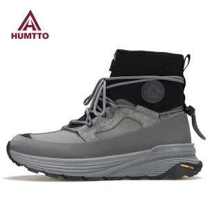 HUMTTO outdoor Snow boots men's hiking shoes winter high top wool warm ski boots waterproof snow boots trekking sneakers - AliExpress Sneakers