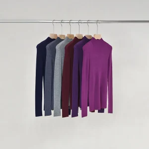 Summer New Wool Silk-blend Women's Sweater Ultra-thin Half-high Neck Solid Color Slim Base Top - AliExpress Sweaters&Jumpers
