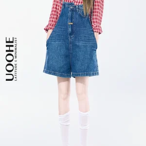 American Retro Denim Overalls Women's Loose Wide Leg Jumpsuit ort Pants High Waist Zipper ket Cotton Blend Spring 2026 - AliExpress Jumpsuits&Rompers