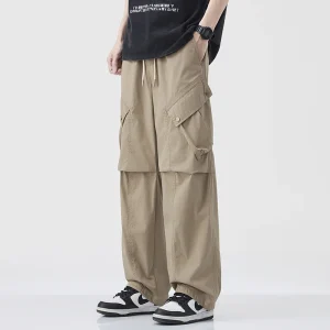 summer American multi-pocket overalls camouflage loose wide-leg casual pants men's Japanese retro - AliExpress Pants