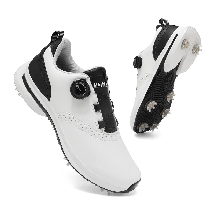 Professional Non Slip Spikes Golf Sneakers Men Quick Lacing Golfer Footwear Big Size 40-47 Golf Shoes Outdoor Golfing Sneakers - AliExpress Sneakers