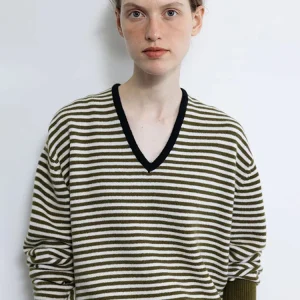 Women's Striped Knitwear Casual Long Sve V-Ne Vintage Early Spring Faion Sweet Sle Regular Length Woolen Sweater - AliExpress Sweaters&Jumpers