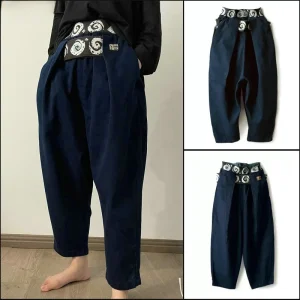 Kapital Pure Cotton Elastic Waist Loose Fit Magic Tape Denim Jeans ex Casual Straight Leg Trousers mid Rise Spring Season - AliExpress Pants