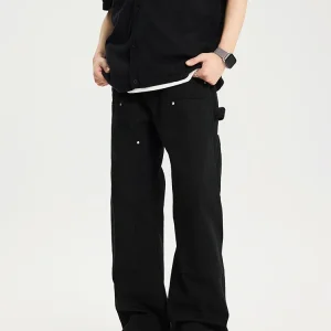 JFU Spring New American Retro Straight Casual Work Pants Men's Outdoor Loose Wide Leg Long Trousers Comfortable Cotton Casual... - AliExpress Pants