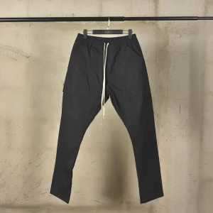 High Street Men's Casual Pants Pockets Design Full Length Drawstring Cargo Pants Man Trousers Fashion Men's Clothing - AliExpress Pants