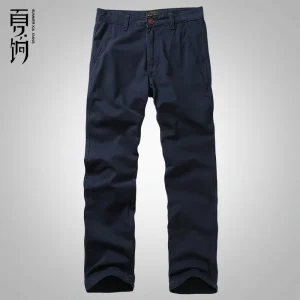 American Sle Casual Pants Men's Straight Loose Pure Cotton Busin Workwear Long Pants Retro Heavyweight Cargo Trousers - AliExpress Pants