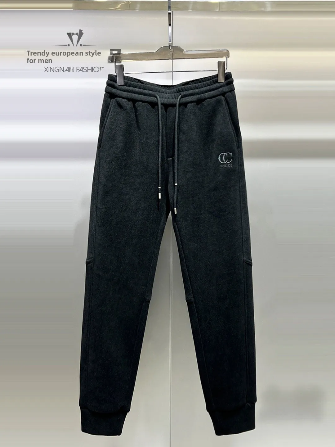 Men's Winter Thickened Fleece Lined Sports Casual Pants Warm Casual Trousers Slim Fit Elastic Waistband Plain Color Long Trou... - AliExpress Pants