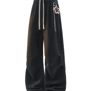 MMOPTOP American Textured Loose Men's Sweatpants Spring Casual Sports Straight Leg Trousers Comfortable Breathable Polyester ... - AliExpress Pants