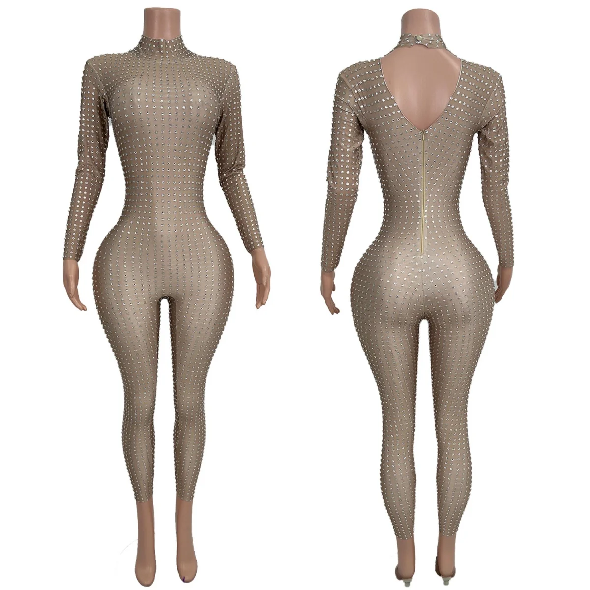 Sparkly Full Rhinestones Tight Fitting Jumpsuit Women Sexy Dance Stretchy Performance Costume Night Party Stage Wear Paiduilku - AliExpress Jumpsuits&Rompers