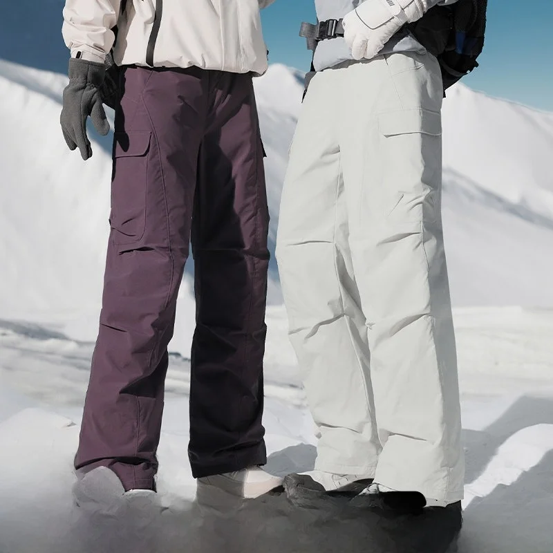 Waterproof Windproof down Pants for Men And Women Outdoor Skiing Winter Trousers Youth Faion Warm Straight Leg Work Pants - AliExpress Pants