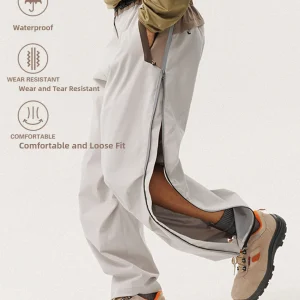 Men's And Women's Hiking Pants Full Open Zipper Fluorine Coat Windproof Outdoor Tee-Proof Reflective Strip king Pants - AliExpress Pants