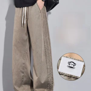 PaulFrank Men's Casual Pants Summer New Loose Straight Leg Breathable  Casual Trousers Comfortable Straight Cut Knife - AliExpress Pants