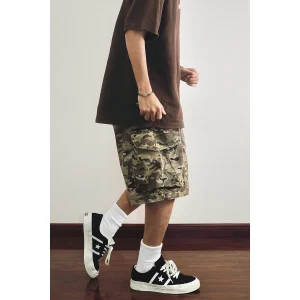 Retro American Heavy Duty Faded Camouflage Workwear Shorts Multiple Pockets Loose Fit Men's Summer Trendy Brand Casual Pants - AliExpress Pants