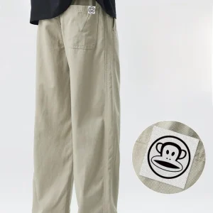 PaulFrank Spring 2026 Men's Casual  Pants Loose Straight Drapey American Sle Long Trousers Comfortable Loose Fit - AliExpress Pants