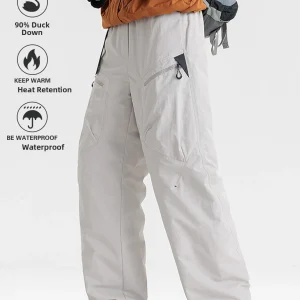 Winter New 90 Du down Workwear down Pants Men Women Sle Thiened Outdoor Windproof Waterproof Skiing ell Pants - AliExpress Pants