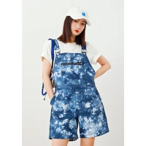 Summer ort Jeans Women's Denim Overalls Star Print fiti Design Cotton mid Waist Workwear Pants Floral Embroidery kets - AliExpress Jumpsuits&Rompers