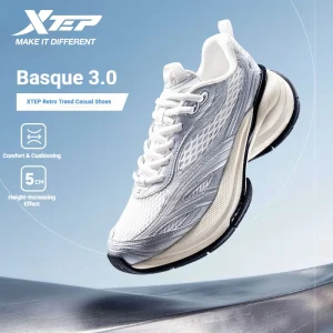 Xtep Basque 3 2026 For Male's Height-Increasing Daily Durability Shoes Wear-Resistant Luxury Retro Causal Shoes 874219320001 - AliExpress Sneakers