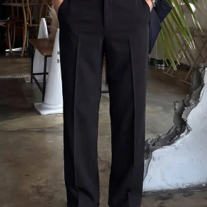 Bla Slim Fit Straight Leg Casual Pants for Men Spring Autumn Lightweight Comfortable Breathable Daily Wear Korean Sle - AliExpress Pants