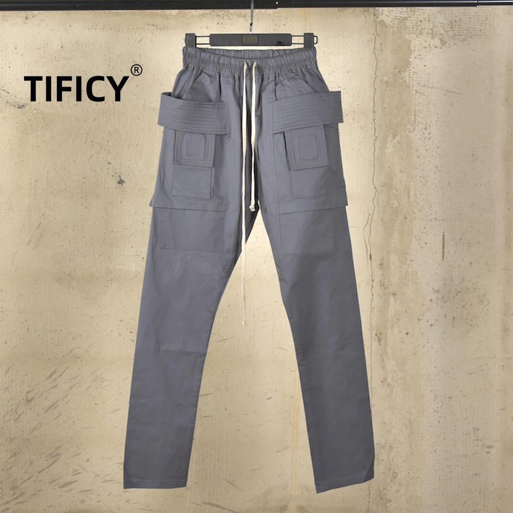 High Street RO Pants Men's Pure Cotton Woven Slightly Elastic Double Loop Workwear Pants Slim Fit Small Leg Straight Leg Pants - AliExpress Pants