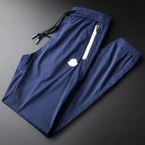 Ice Silk Qui Dry Sports Pants Men's Casual Loose Fit Summer Thin Blue Elastic Waist Youthful Sle Anti-Wrinkle Nine-Piece - AliExpress Pants